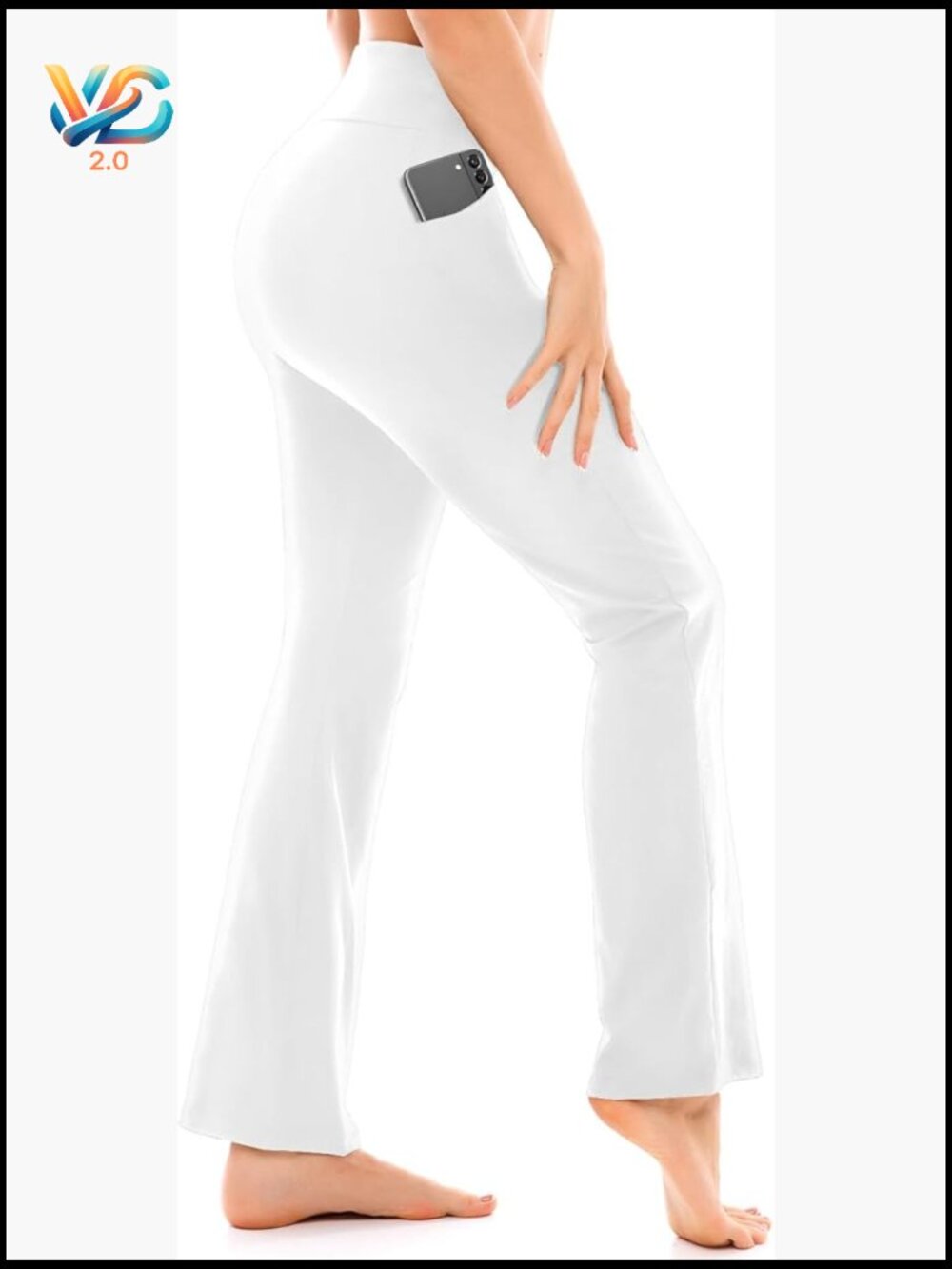 Flare Leggings with Pocket, High Waisted Opaque Yoga Pants